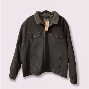Levi’s Black Trucker Sherpa Jean Jacket  *new with tags